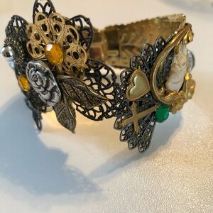Handmade unique vintage cuff bracelet